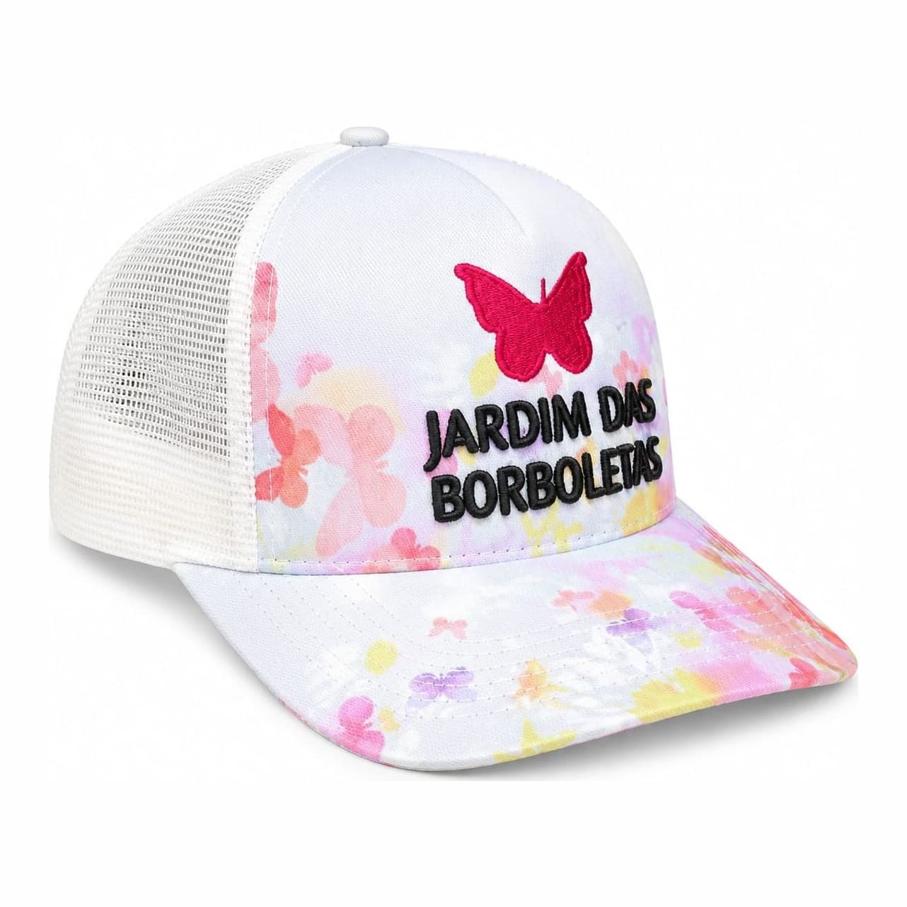 Boné Trucker Jardim das Borboletas — Floral claro