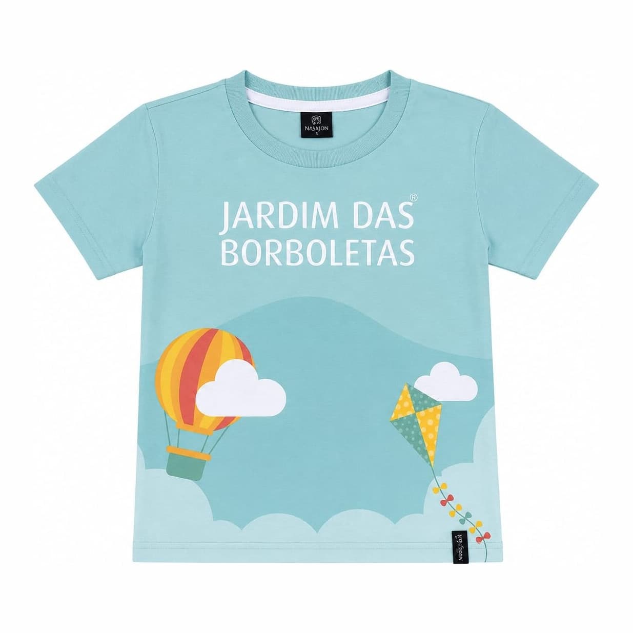 Camiseta Infantil Menino — Verde água